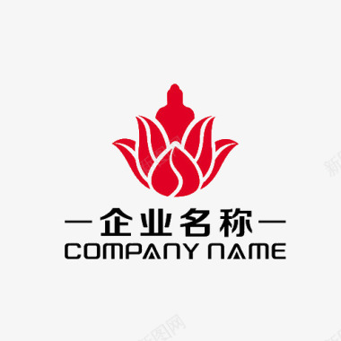 创意红酒图案佛教LOGO企业LOGO图标图标