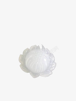 白色雪莲花玉质品素材