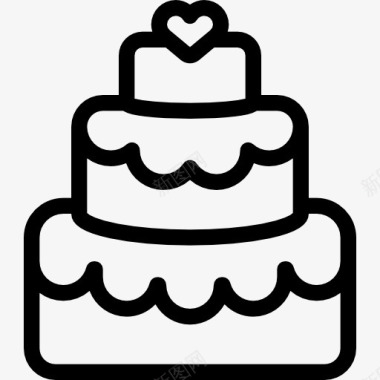 面包婚礼蛋糕图标图标