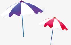 彩色卡通夏日雨伞素材