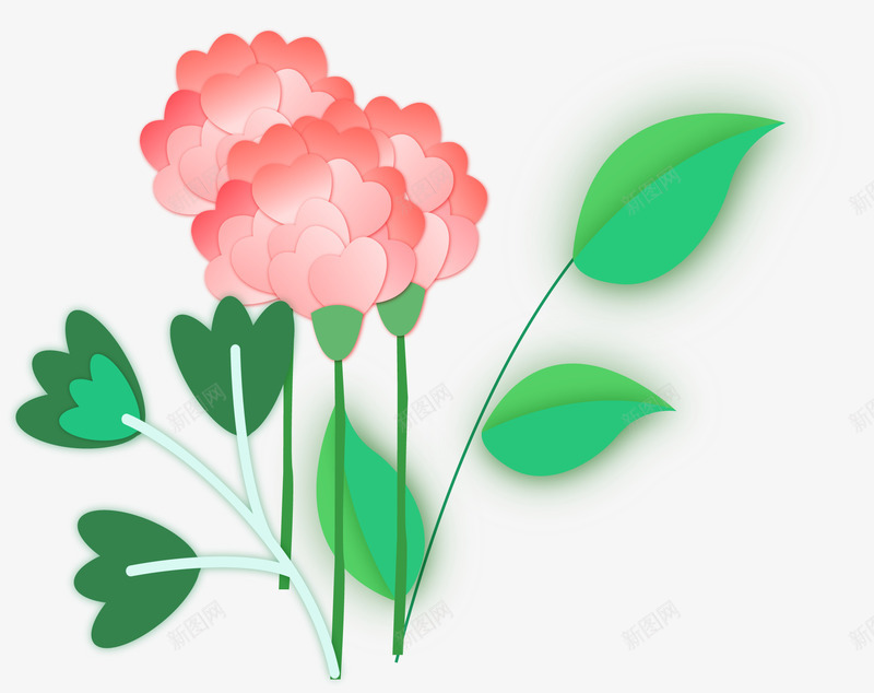 装饰微立体鲜花花卉矢量图ai免抠素材_88icon https://88icon.com 剪纸 微立体花朵 花卉 装饰图案 鲜花 矢量图