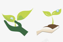 2017年植树节绿色植物图案素材