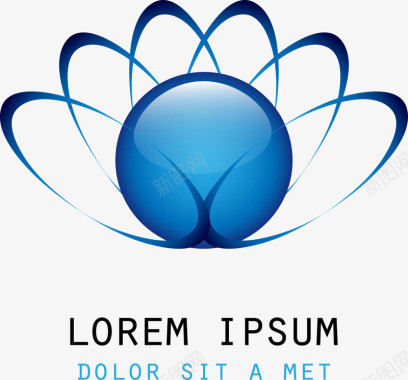 葡萄图蓝色科技logo图图标图标