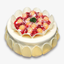 草莓布丁白巧克力蛋糕高清图片