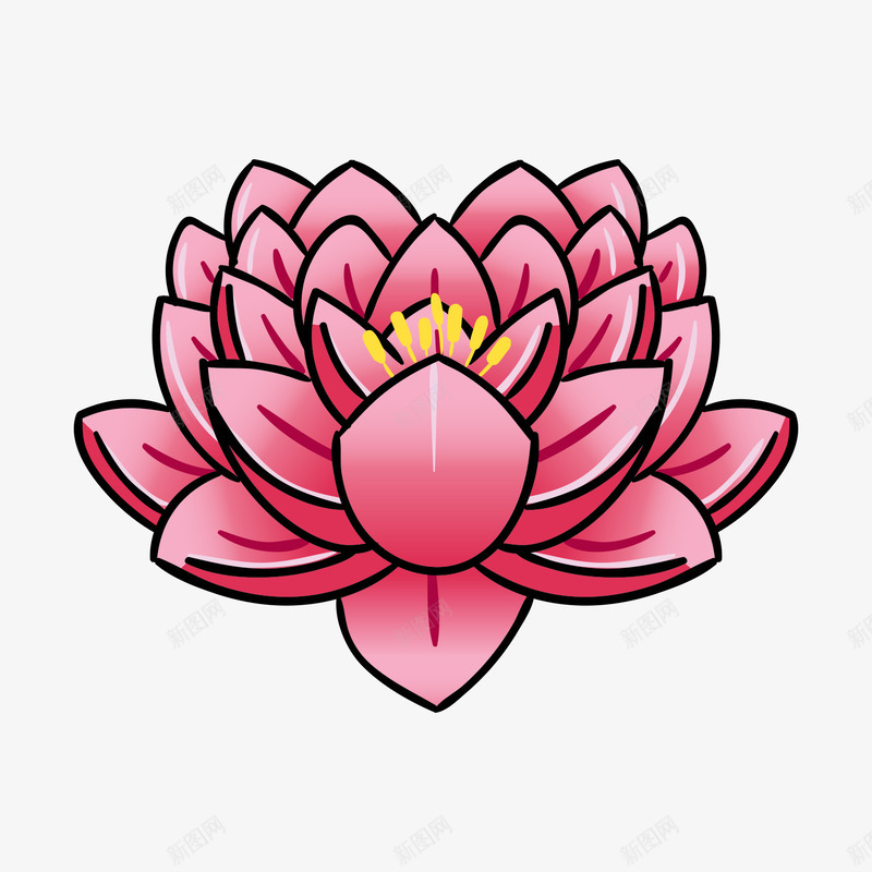 粉色的莲花png免抠素材_88icon https://88icon.com png图形 png装饰 手绘 粉色 莲花 装饰