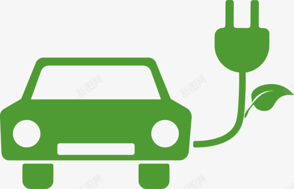 汽车图标绿色汽车环保图标图标