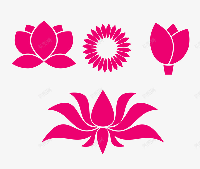 红色花朵png免抠素材_88icon https://88icon.com 小碎花 小花 底纹 底纹花朵 红色花朵 翠花 莲花 装饰纹样