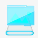 蓝色透明系统网页图标透明照片图标