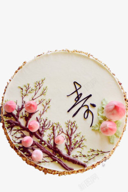 寿仙创意寿桃蛋糕高清图片