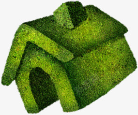 绿色树叶房屋环保装饰png免抠素材_88icon https://88icon.com 房屋 树叶 环保 绿色 装饰