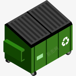 绿色环保垃圾箱素材