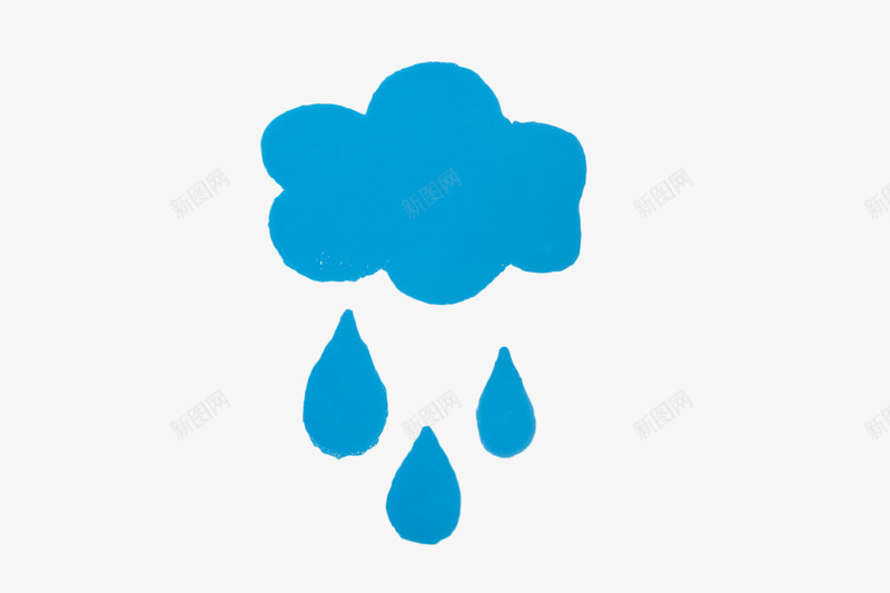 蓝色剪纸云雨png免抠素材_88icon https://88icon.com 下雨 云雨 剪纸 卡通雨点 手绘 蓝色 雨水 雨滴