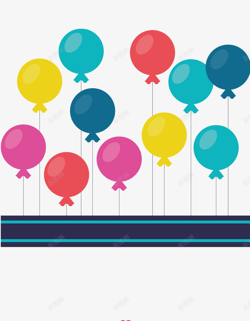 生日派对气球png免抠素材_88icon https://88icon.com 彩色气球 手绘气球 漂浮气球 生日装饰 背景装饰