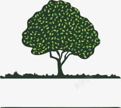 环保公司大树标志矢量图素材