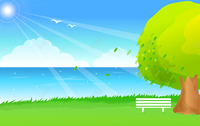 夏日插画风景海边沙滩图png免抠素材_88icon https://88icon.com 夏日 插画 沙滩 海边 风景