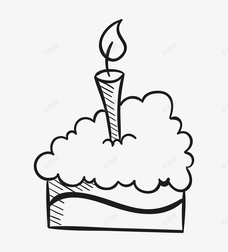 小生日蛋糕png免抠素材_88icon https://88icon.com 手绘 插图 甜品 甜点 生日蛋糕 蛋糕简笔画