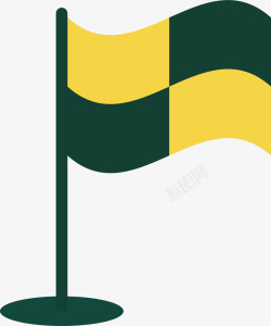 矢量队旗手绘足球运动队旗图标高清图片