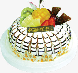 生日快乐水果蛋糕素材