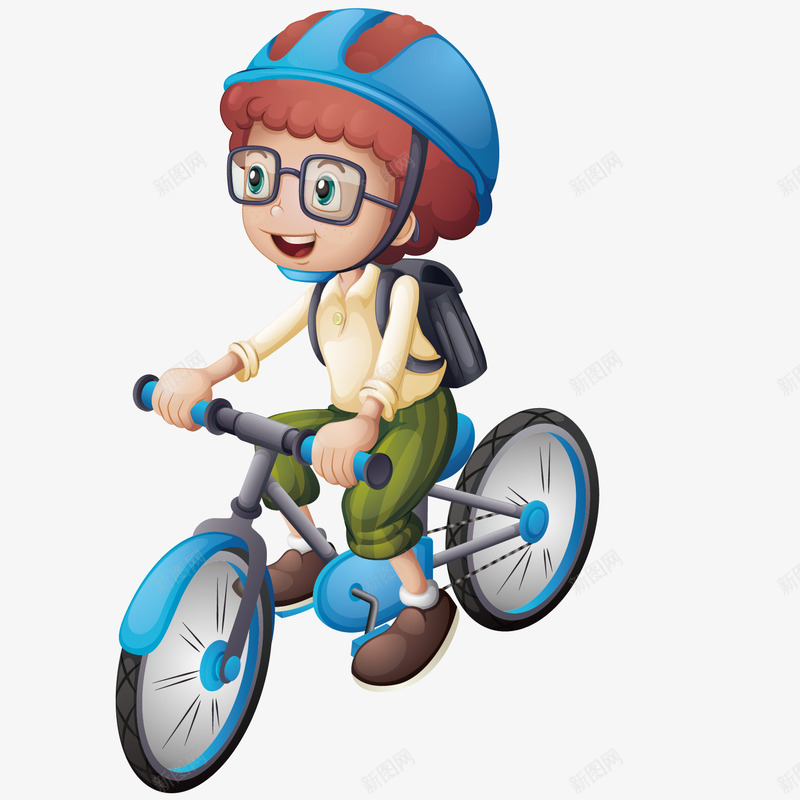 骑自行车的男孩png免抠素材_88icon https://88icon.com 安全帽 男孩 眼镜 自行车 骑车