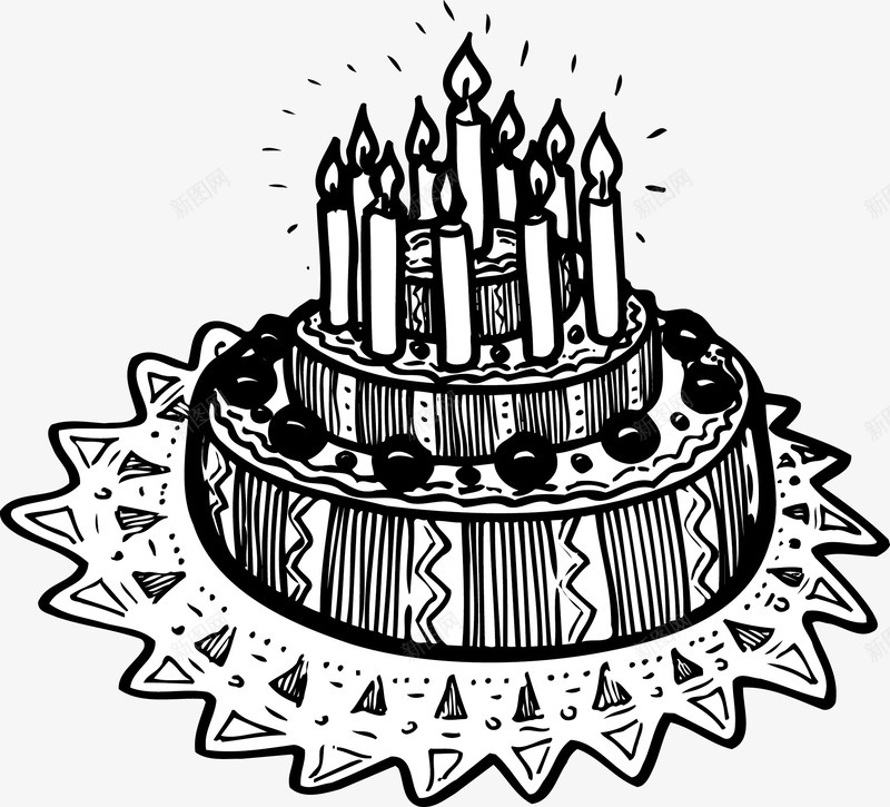 多层生日蛋糕png免抠素材_88icon https://88icon.com EPS 手绘 甜品 甜点 生日蛋糕 蛋糕简笔画 食物