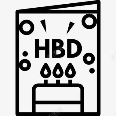 蛋糕生日卡图标图标