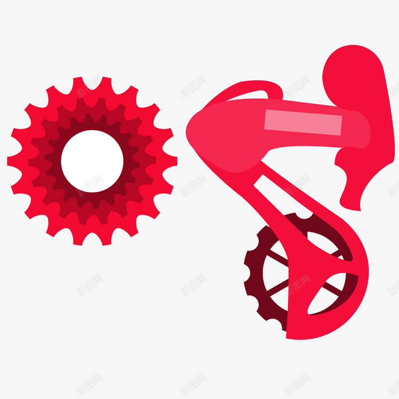 卡通红色自行车齿轮配件png免抠素材_88icon https://88icon.com 卡通 红色 自行车 自行车配件 配件 齿轮 齿轮卡通