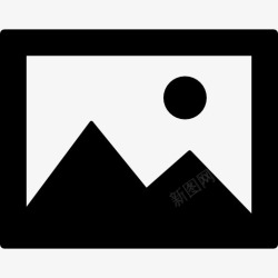 太阳图像框架的景观图标高清图片