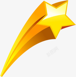 夏日立体黄色卡通星星素材