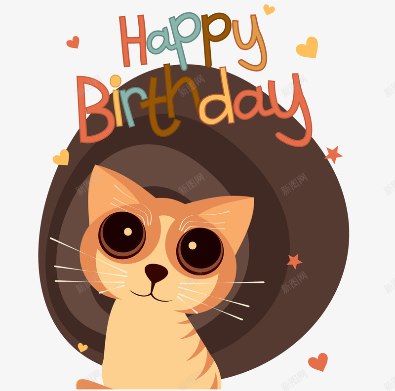 卡通图生日背景png免抠素材_88icon https://88icon.com 猫咪 生日快乐