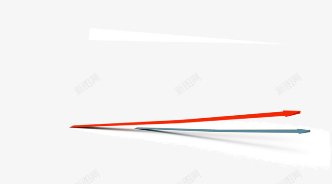 红色蓝色线性商务箭头图标图标