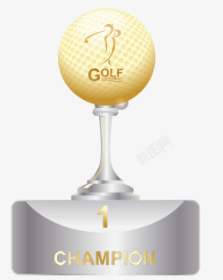 高尔夫球奖杯精美高尔夫奖杯高清图片