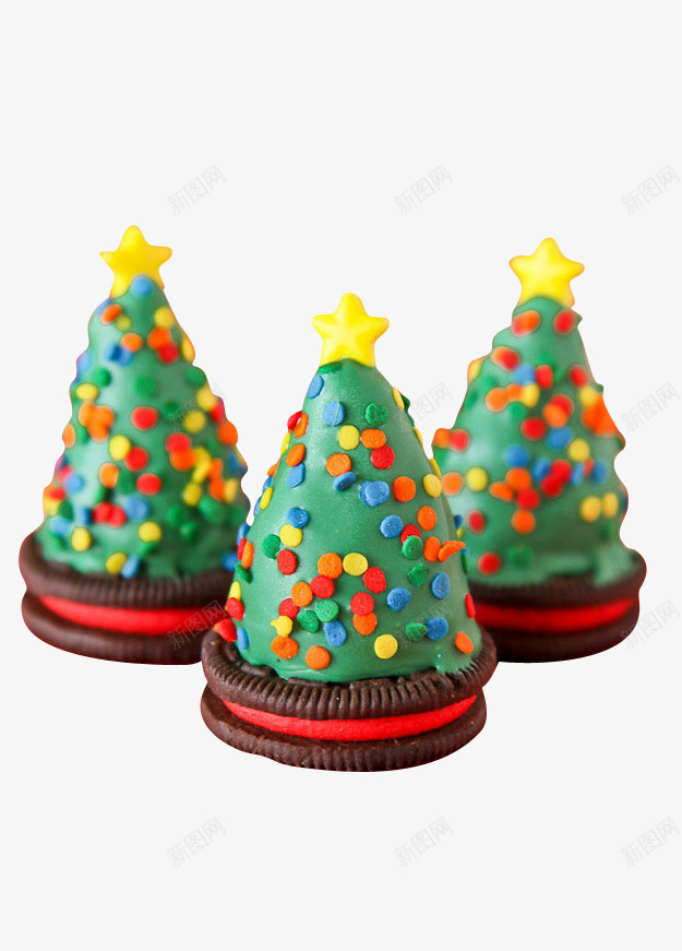 圣诞树夹心饼干png免抠素材_88icon https://88icon.com 圣诞树 奥利奥 就安心 巧克力 彩虹片 美食 饼干