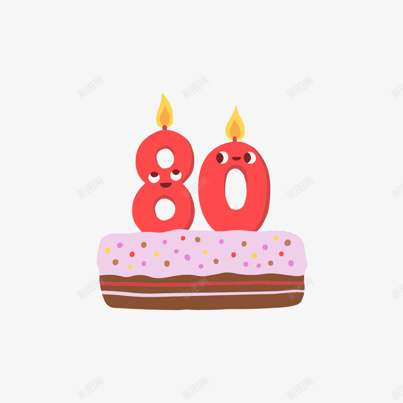 红色数字蜡烛和粉灰色蛋糕png免抠素材_88icon https://88icon.com 数字蜡烛 生日 粉灰色 红色 蛋糕