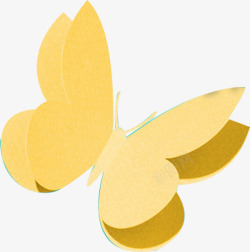 剪纸海报黄色花朵素材