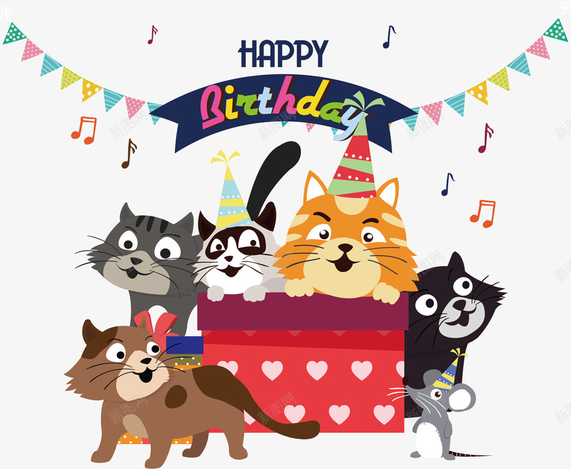 猫和老鼠的狂欢生日派对png免抠素材_88icon https://88icon.com happyBirthday 猫和老鼠 生日快乐 生日派对 矢量png 过生日