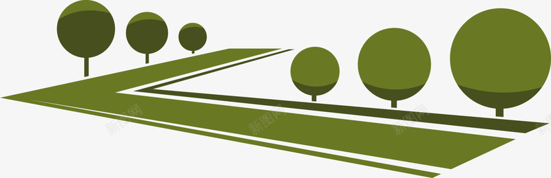 环保绿色跑道png免抠素材_88icon https://88icon.com 大自然 折线跑道 环保跑道 白色线条 绿色大树 绿色跑道