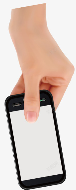 黑色肌肤黑色电话手指嫩滑肌肤矢量图高清图片