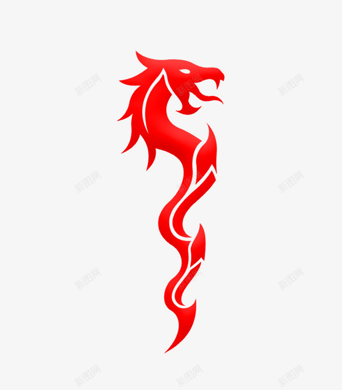 简约经典中国龙剪纸广告png免抠素材_88icon https://88icon.com 中国龙 剪纸样式 剪纸设计 广告设计 海报设计 红色中国龙