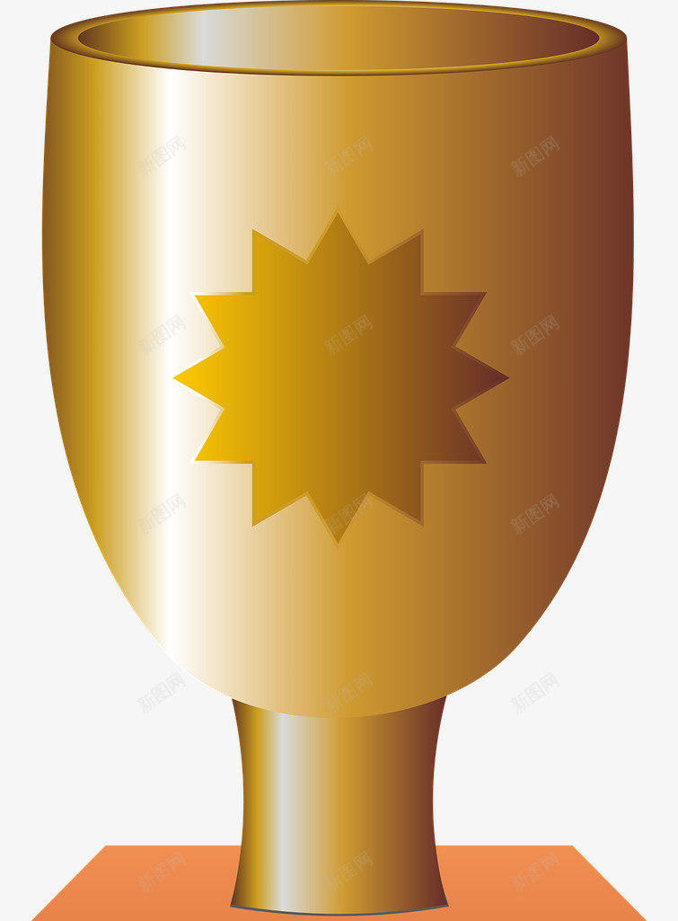 卡通铜制奖杯png免抠素材_88icon https://88icon.com 名牌 图案 季军 比赛