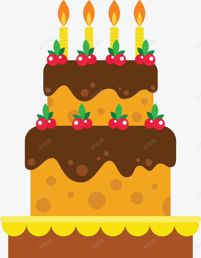 可爱三层巨型生日蛋糕矢量图ai免抠素材_88icon https://88icon.com 三层蛋糕 可爱 巨型蛋糕 生日蛋糕 蛋糕 矢量图