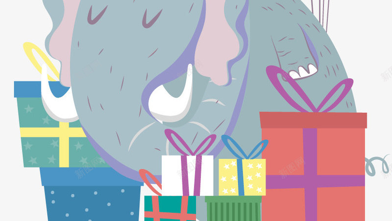 卡通大象气球生日装饰png免抠素材_88icon https://88icon.com 卡通动物 卡通大象 彩色气球 生日派对装饰