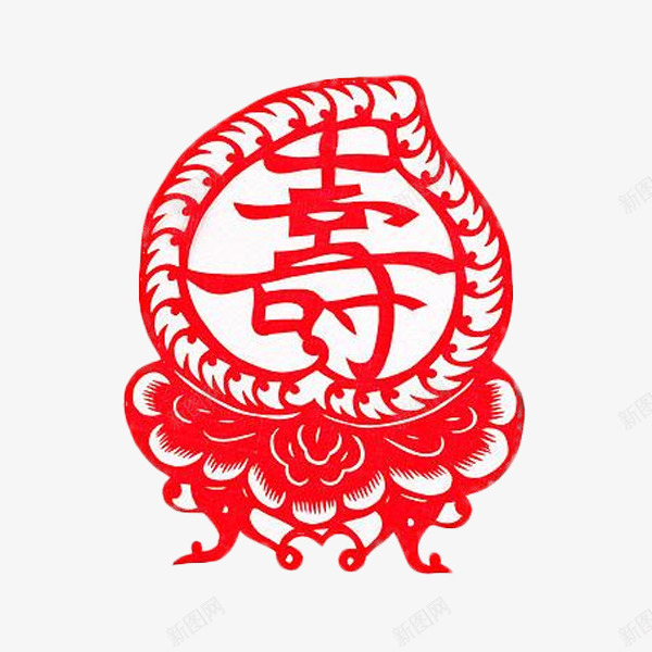 中国纹饰寿png免抠素材_88icon https://88icon.com 中国纹饰 剪纸 寿 红色 纹饰