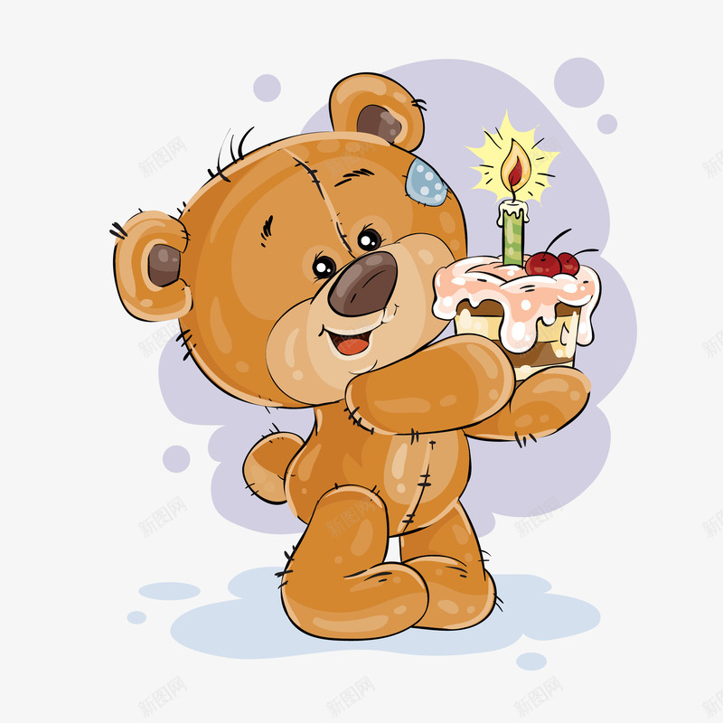 点燃生日蛋糕的小熊矢量图eps免抠素材_88icon https://88icon.com 卡通 卡通可爱 卡通的 可爱的 可爱的小熊 小熊 生日蛋糕 矢量的 矢量图