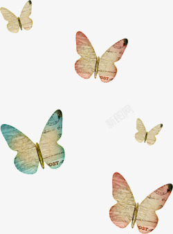 剪纸蝴蝶艺术纸质蝴蝶素材