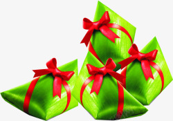 绿色可爱粽子礼物素材