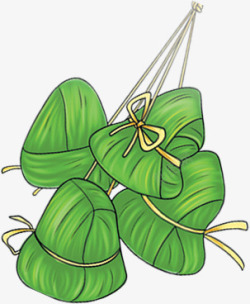 绿色艺术粽子节日礼物素材