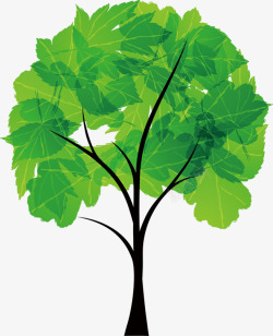 绿色环保小树素材