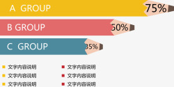 创意铅笔分类占比图素材