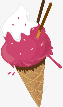紫色美味雪糕冰淇淋素材