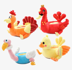 儿童毛绒玩具鸵鸟玩偶鸭子素材